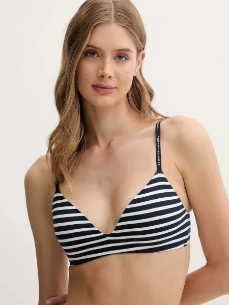 Сутиен Tommy Hilfiger с десен тъмносиньо