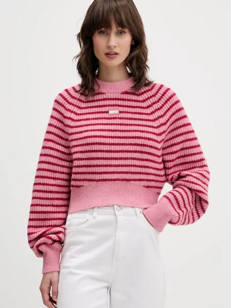 Tommy Jeans Пуловер Badge розов