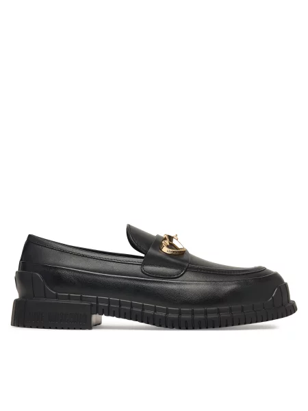Loaferice LOVE MOSCHINO crna