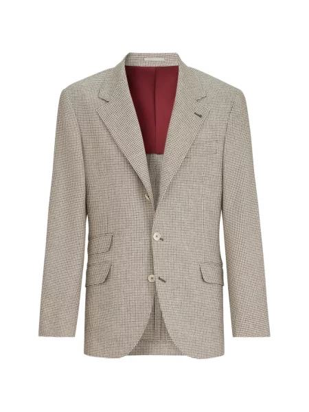 Sacou Brunello Cucinelli de lână cu model pepito