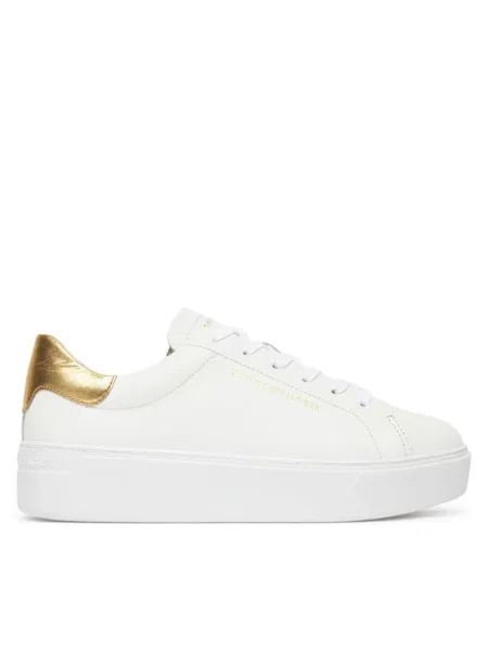 TOMMY HILFIGER Nízke tenisky ESSENTIAL zlatá biela