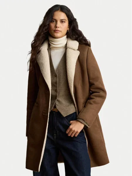 Lauren Ralph Lauren Prehoden plašč kremna rjava