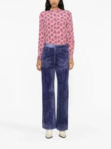 Kelnės Isabel Marant violetinė