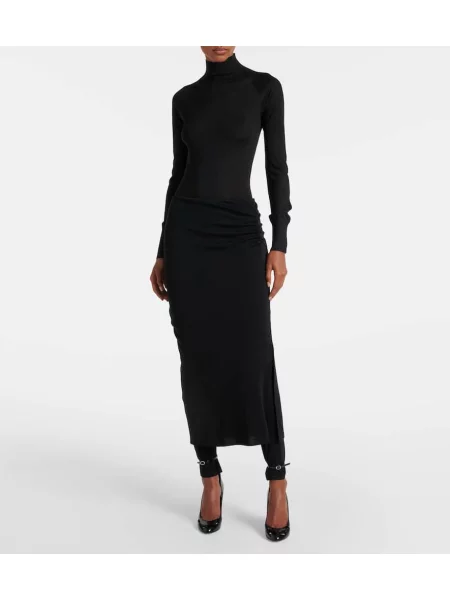 Body Alaïa transparente negru