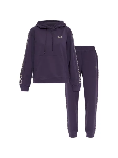 Trening Ea7 Emporio Armani cu glugă cu imagine violet