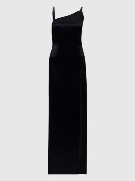 Платье The Attico с открытой спиной черное