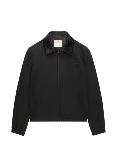 Gulerat geacă bomber Courreges negru