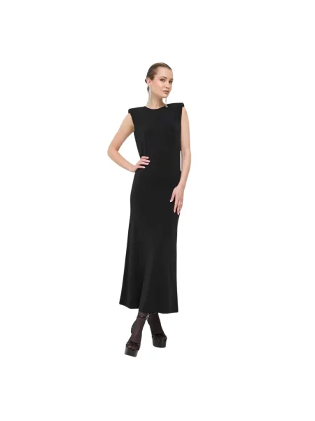 Patrizia Pepe sukienka maxi dopasowana czarny