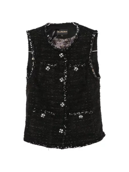 Vestă Minime din tweed negru