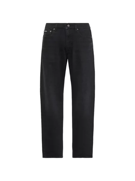 Blugi drepți Calvin Klein cu autograf negru