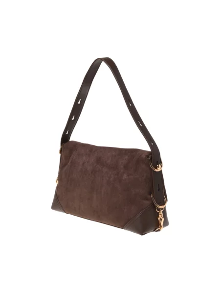 Torebka Love Moschino zamszowa brązowa