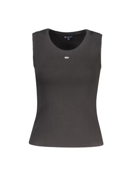 Podkoszulka Tommy Jeans elegancka czarna