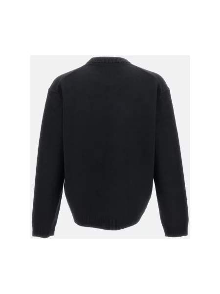 Sweter Maison Kitsune wełniany czarny