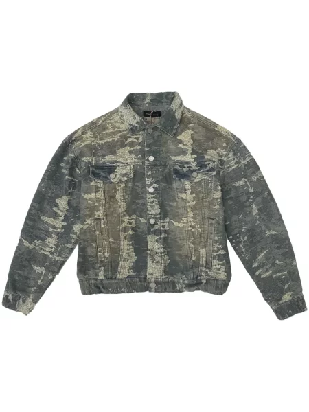 Geacă de blugi Purple Brand din jacard gri