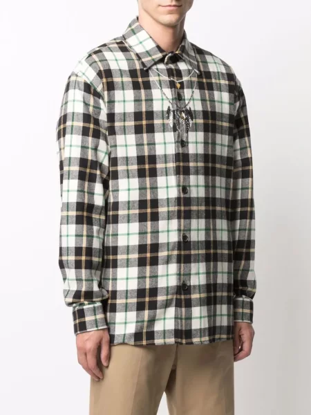 Kostkovaná košile Marcelo Burlon County Of Milan z peří