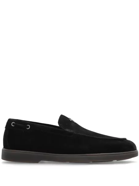 Pantofi loafer Giuseppe Zanotti din piele de căprioară negru