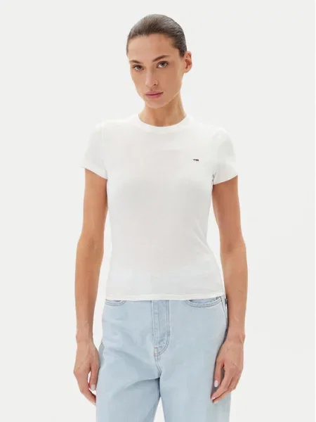 Tommy Jeans Tričko černá bílá