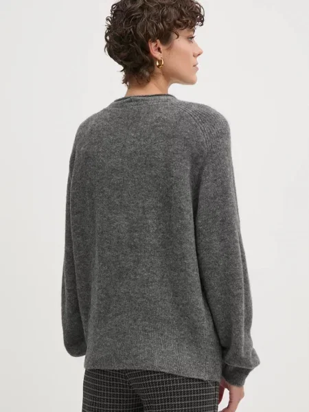 Светр з домішкою вовни Pepe Jeans IRMA CREW NECK легкий сірий
