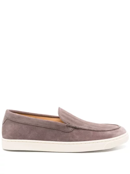 Pantofi loafer Brunello Cucinelli din piele de căprioară maro