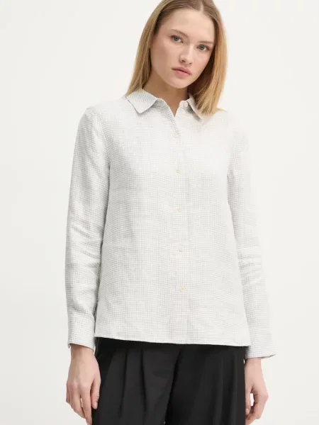 Theory camasa de in cu guler clasic regular gri