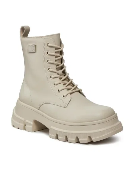Tommy Jeans Trappers Tjw Chunky Leather Boot bej