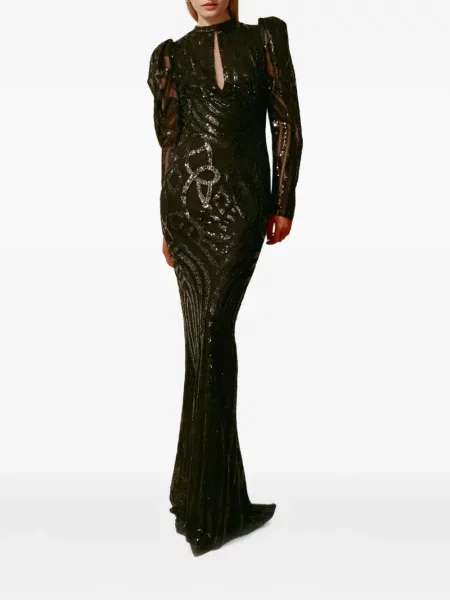 Rochie Gemy Maalouf cu paiete negru