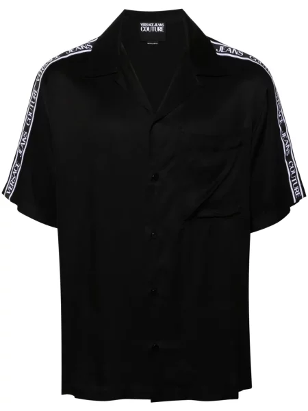 Cămașă Versace Jeans Couture scurtă negru