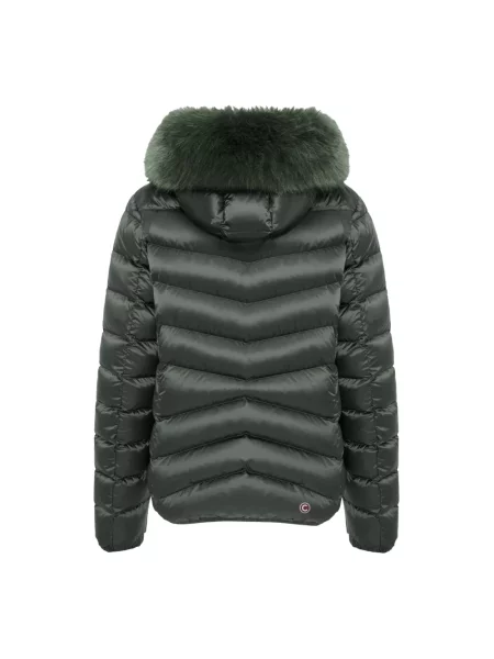 Kurtka puchowa Colmar ze sztucznego futra zielona