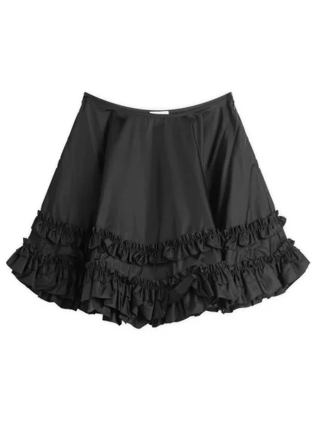 Spódnica mini Ganni z falbankami czarna