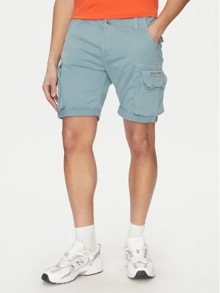 Alpha Industries Szövet rövidnadrág Crew Slim Fit kék