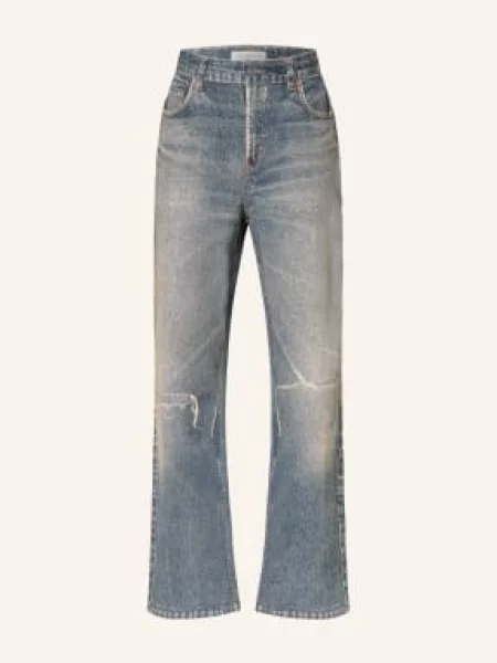 Allsaints Proste Dżinsy Ida Terry blau niebieskie