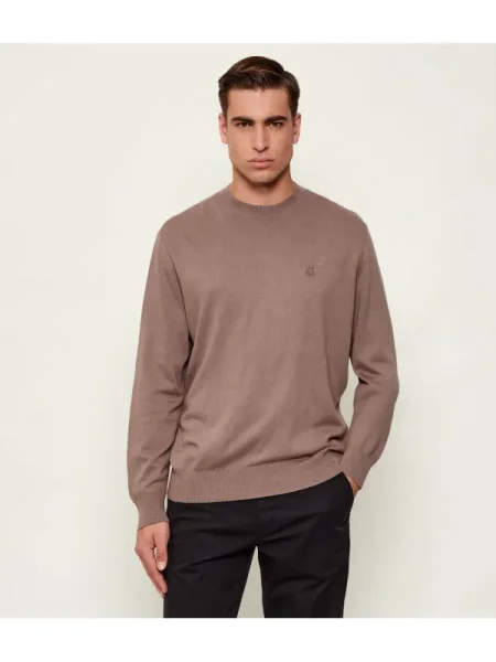 Pulover Armani de mătase maro