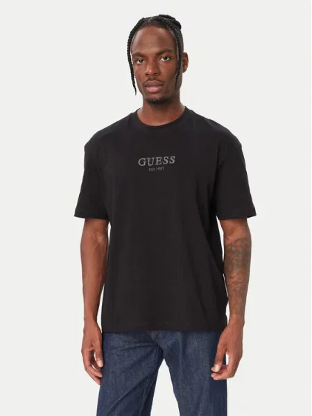 Guess Tricou Oversize negru