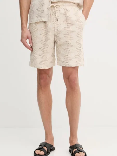 Guess pantaloni scurți bărbați ajurați LATTICE bej