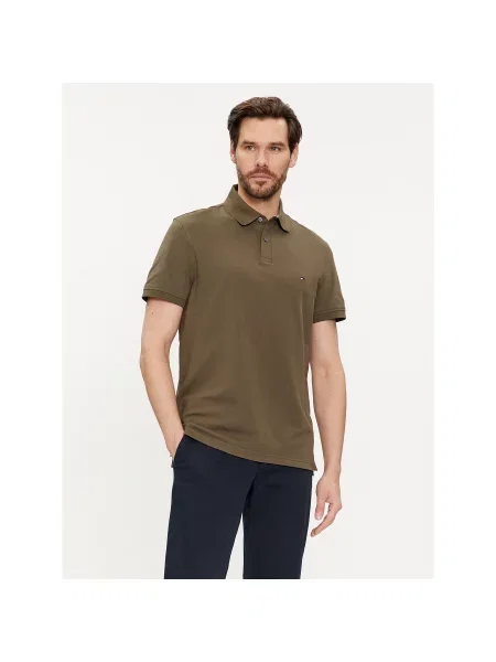 Tommy Hilfiger Polo majica Khaki Regular Fit zelena