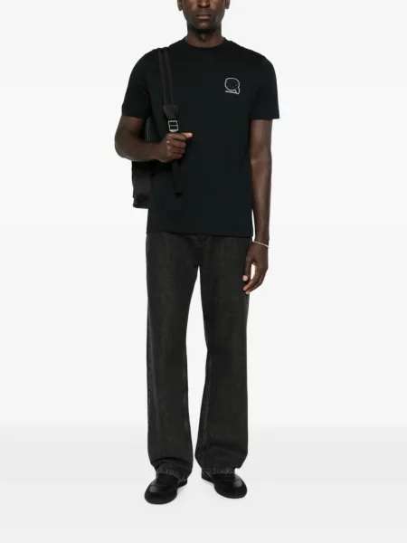 Tricou Karl Lagerfeld cu autograf negru