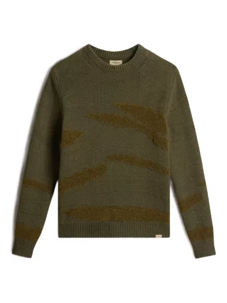Pulover Woolrich cu decolteu rotund verde
