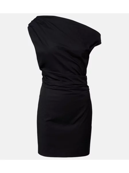 Rochie Staud cu volane din poplin negru