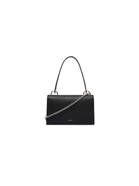 Furla crossbody torbica usnjena Amelia M Crossbody črna