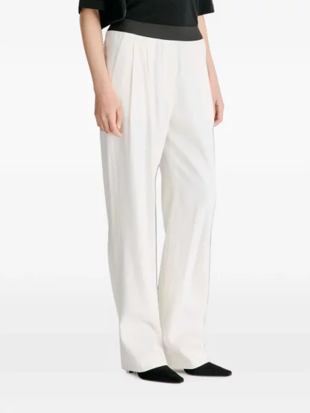 Pantaloni Loulou De Saison alb