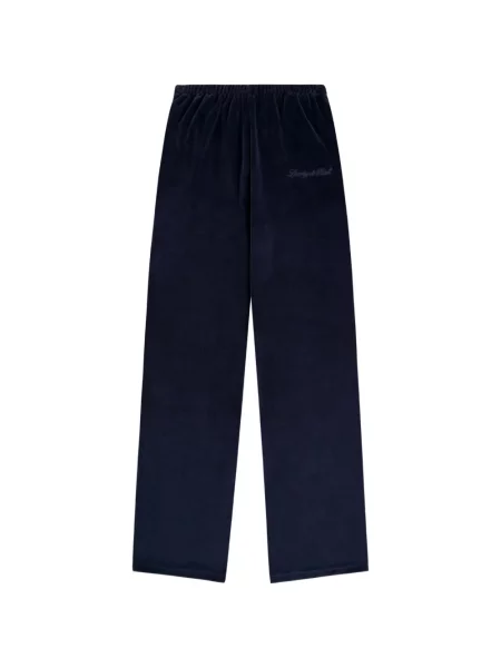 Pantaloni Sporty & Rich alergare cu autograf albastru