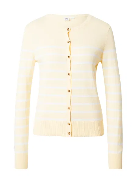 GAP Geacă tricotată galben pastel alb