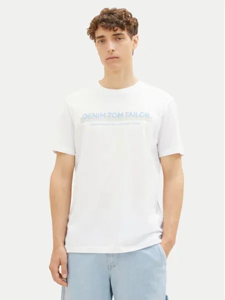Tom Tailor Denim T-shirt Mężczyźni nadruk L biały