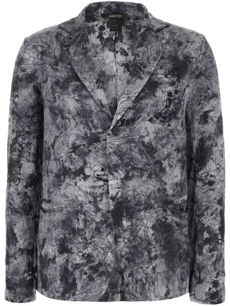 Cămașă Avant Toi cu model floral cu imagine gri