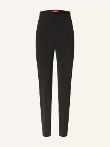 Max Mara Studio Kalhoty Crespo černá