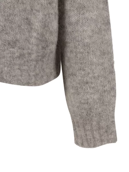 Pulover Aspesi cu decolteu în V gri