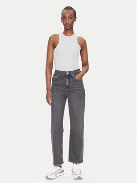 Tommy Jeans Jeansy Layla Straight Fit černá