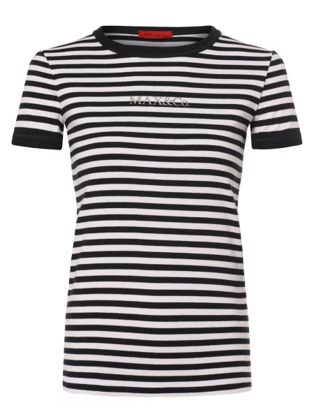 MAX&Co. Koszulka Logotee Kobiety niebieski|biały w XL biała