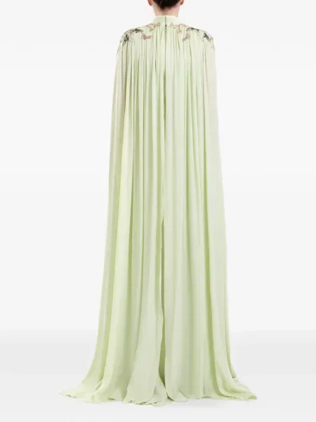 Rochie maxi Saiid Kobeisy cu broderie verde