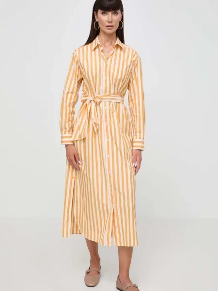 Weekend Max Mara rochie din midi drept portocaliu